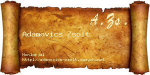 Adamovics Zsolt névjegykártya